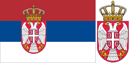 The flag of Serbia