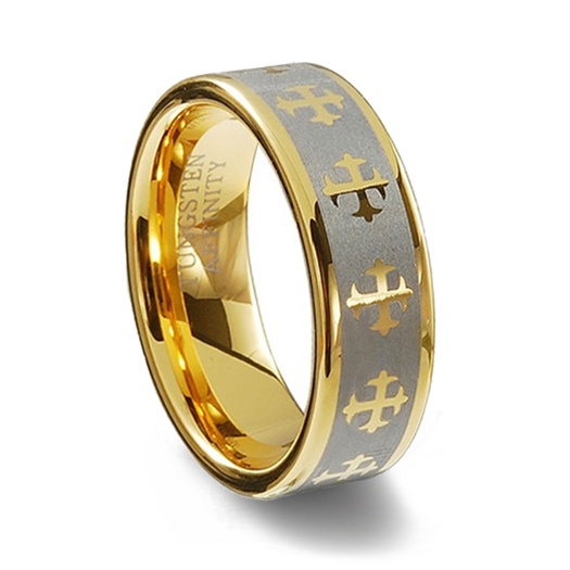 ATOP Wedding RingThis 18K gold,Tungsten Carbide