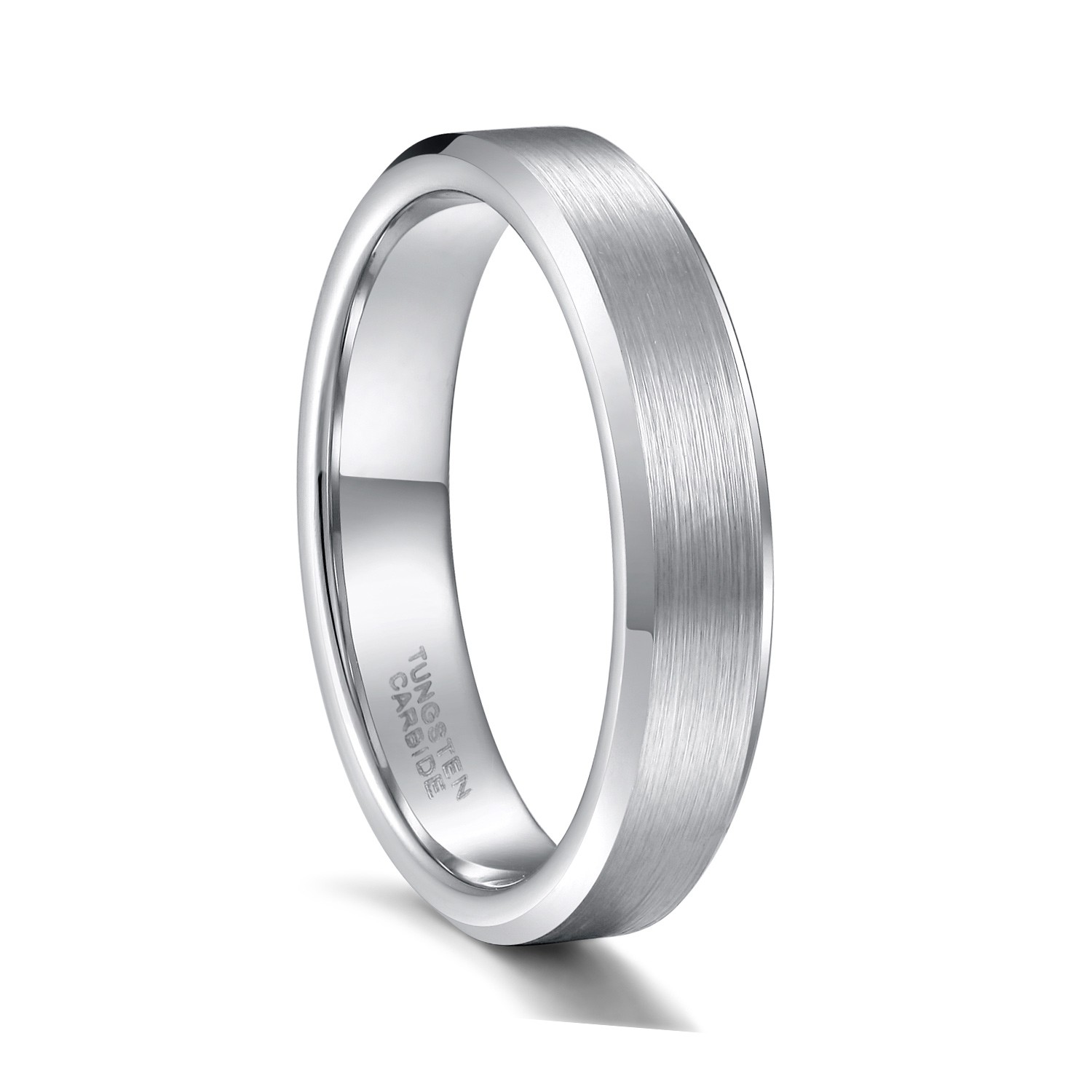 ATOP Simple Engagement Rings Silver Tungsten Wedding Bands
