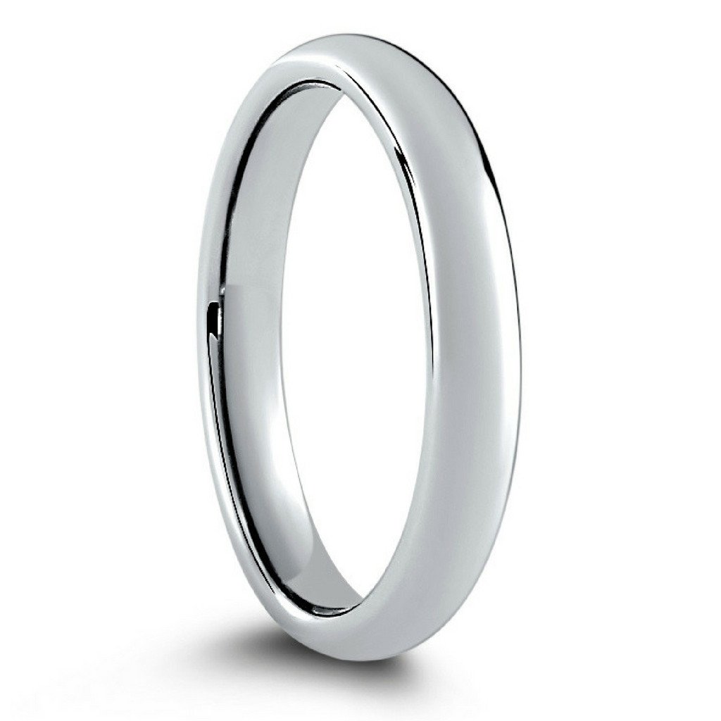 ATOP Classic Silver Tungsten Wedding Band (2mm Width),Dainty