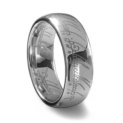 ATOP Tungsten Carbide Elvish Lord of The Rings LOTR Ring