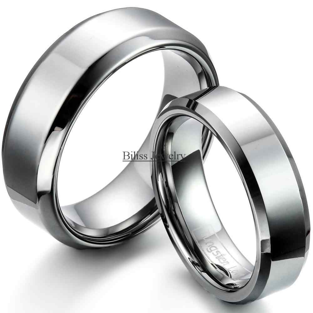 Hot 6mm/8mm Tungsten Carbide ring Silver Color Wedding Rings for Women Men  Comfort Fit Polished Shiny Beveled edge 1PCS|tungsten carbide ring|wedding  rings for womencarbide ring - AliExpress