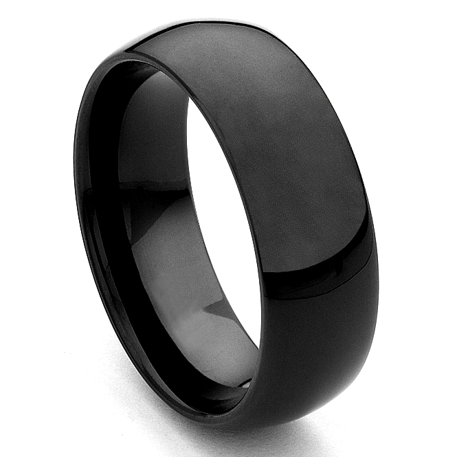 ATOP Black Tungsten Rings Mens Wedding Jewelry