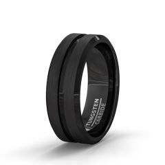 Black Wedding Bands | Men's Tungsten Wedding Rings by ATOP Jewelry