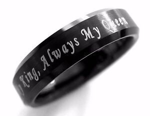 Black Tungsten Wedding Band Tungsten Ring Men Women Tungsten Ring Promise  Ring | eBay