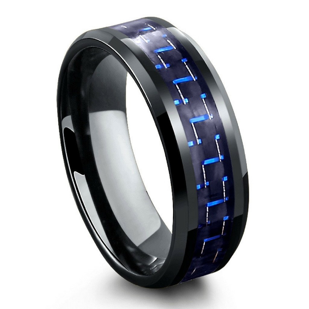 ATOP Jewelry -  Carbon Core Blue (Tungsten)