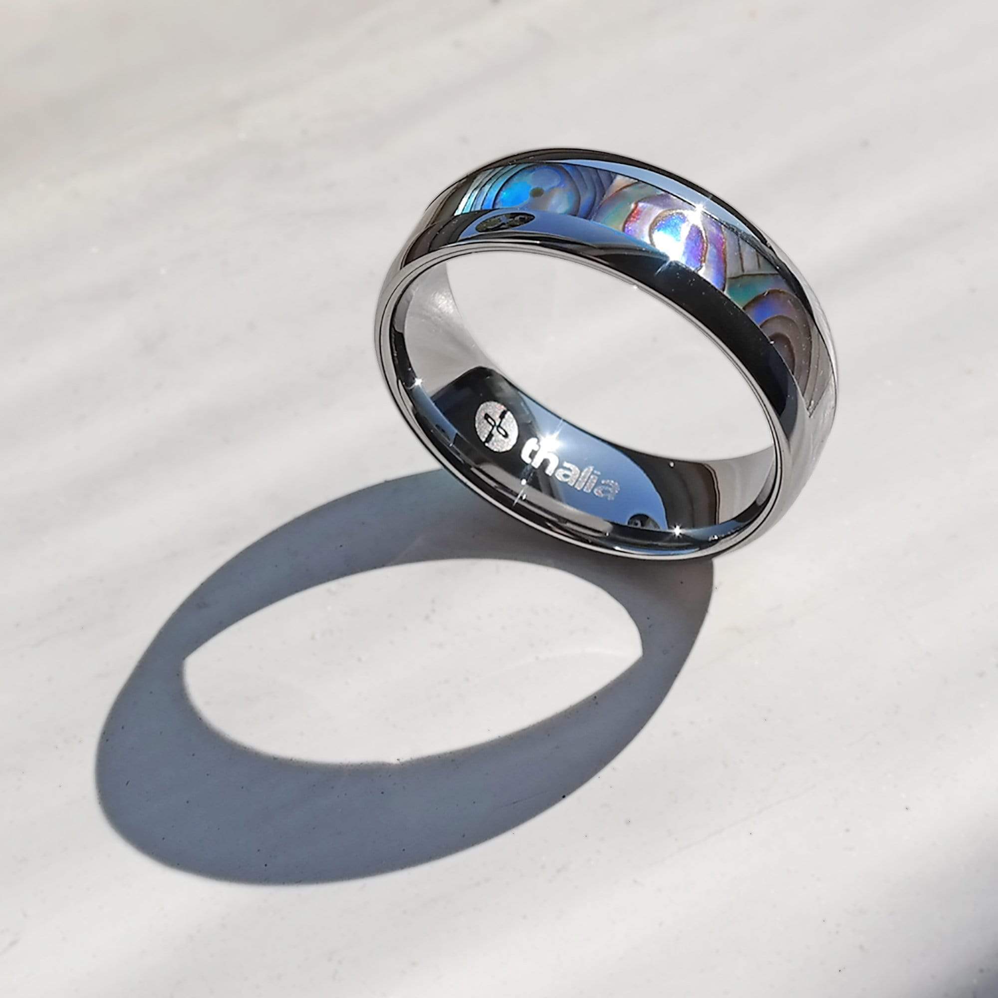 Blue Abalone | Tungsten Carbide Ring 8mm