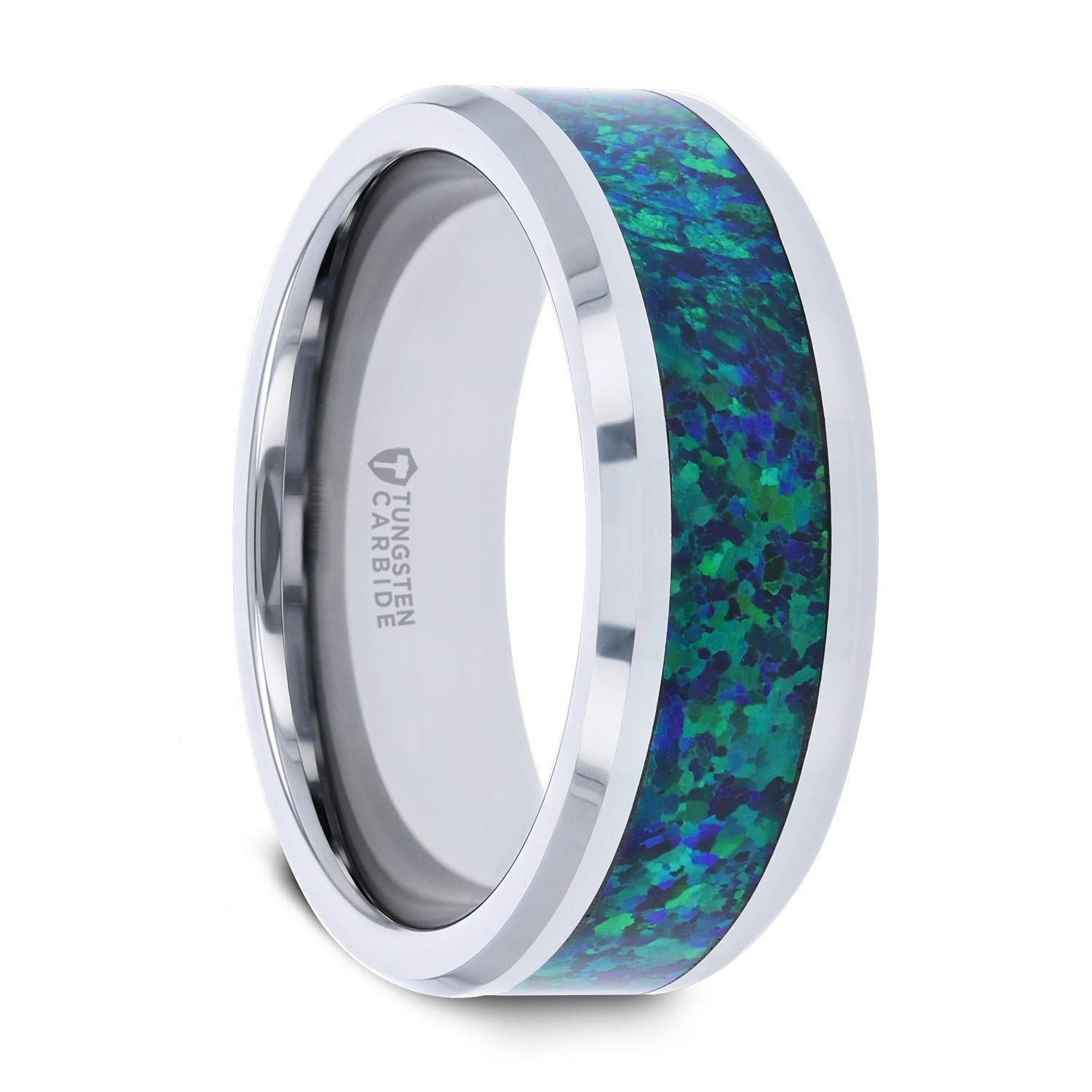 ATOP Jewelry -  Thorsten PHOTON | Men Tungsten Rings | Wedding Ring Band Emerald